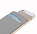 Magic Vosom Card Secure Holder Stick on Lycra Wallet Pouch Support iPhone 6 7 Samsung Galaxy and Blu Smartphones Grey