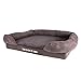 The Dog’s Bed Orthopedic Dog Bed XL Grey Plush 43.5x34, Premium Memory Foam, Pain Relief: Arthritis, Hip & Elbow Dysplasia, Post Surgery, Lameness, Supportive, Calming, Waterproof Washable Cover