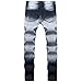 Men’s Dye Jeans | Men Slim Fit Ripped Distressed Straight Leg Denim Pants | Fashion Biker Trousersthumb 2
