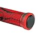 Kutrick Handle Bar Grips 145mm Soft Flangeless Longneck Grips for Pro Stunt Scooter Bars and BMX Bikes Bars (Red/Black)