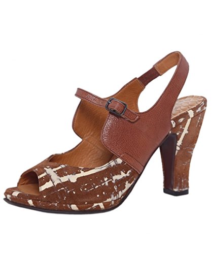 Chie Mihara Fossi Ankle Strap Heels US 7 Tan