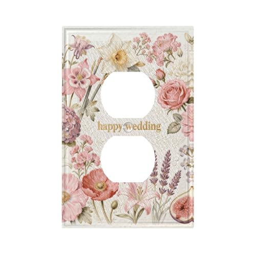 Floral Bvtewkhz Plant Watercolor Flowers Duplex Outlet
