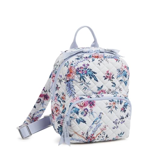 Vera Bradley Mini sac à dos en coton pour femme, Magnifique motif floral, Taille unique
