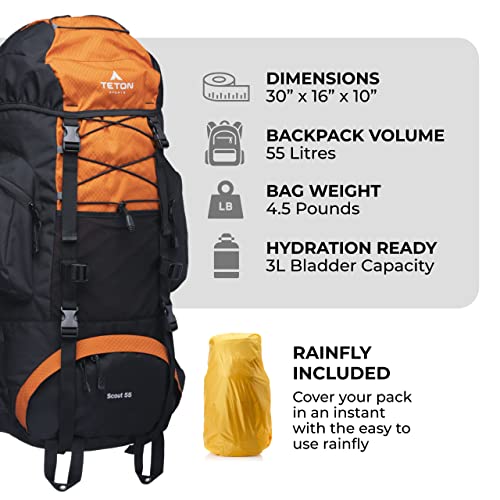 TETON Sports Scout Internal Frame Backpack HighPerformance Backpack