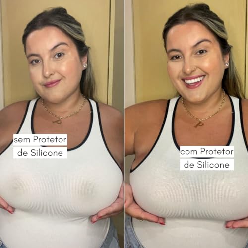 Kit 3x Pares de Protetor de Silicone Ultrafino Adesivo Creme Invisível em qualquer Roupa