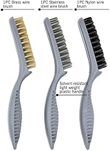 3PC Cleaning Brush Set Stainless Steel Brass Nylon Dust Paint Rust view 2