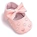Voberry Baby Girls Stripe Bow Shoes Toddler Princess Flat Leather Moccasins (12~18Month, Pink)