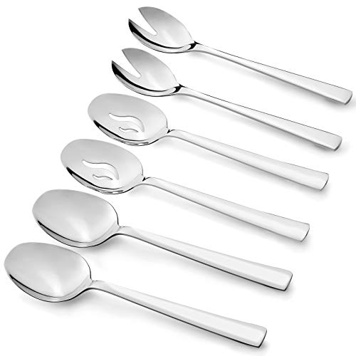 Large Serving Spoons, Slotted Spoons Skimmer, And Serving Salad Fork