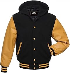 GOKTOG Hooded Varsity Jacket Women, Baseball