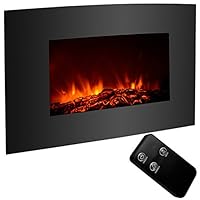 Alek...Shop Large 33"x22" Fireplace Electric Insert Heater Insert Wall Mount Flame with Remote Control, Home Decor