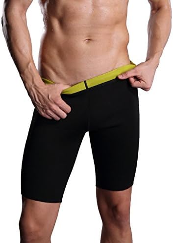 Hot Body Shapers Mens Mid-Length Breathable Thermal Neoprene Sweat Sauna Shorts Slimming Pants for Weight Loss