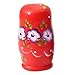 TOOGOO(R) Matushka 5X Matroshka Babuschka Matryoshka Matushka Matyoshka Russian Wooden Doll Color: Red