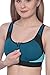 Champion Women's High Support Zippered Sports Bra, Sky Blue-Black/2X-Large