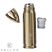 Kollox Bullet, Stainless Steel, Water Bottle, Coffee Mug, Thermos, Vacuum Insulated Double Wall, Keeps Liquid Hot or Cold, Military Inspired, Novelty, 17 OZ (Brass)