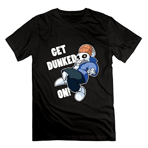 Undertale Sans Get Dunked On Tee Black For Men 100% Cotton