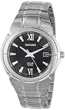 Seiko Men's SNE087 Two Tone Stainless Steel Analog with Black Dial Watch