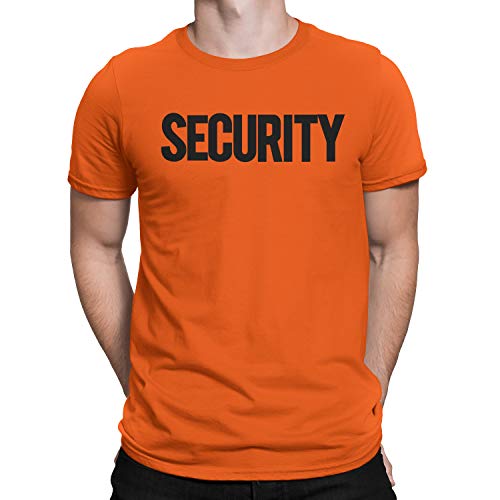 Security T-Shirt Front Back Print Mens Tee Staff Event Uniform Bouncer Screen Printed