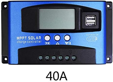 Wovemster Solar Charge Controller Solar Panel Smart Regulator with USB Port Display 12V / 24V