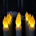 Micandle 12 Battery Taper Candles Yellow Flickering Flameless Candlestick Taper Candle, Dripless LED Handheld Taper Candles Lights for Church Christmas Party Decor