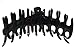 Parcelona French Rake Large Cellulose Black Jaw Hair Claw Clip Clutcher Clamp (Black)