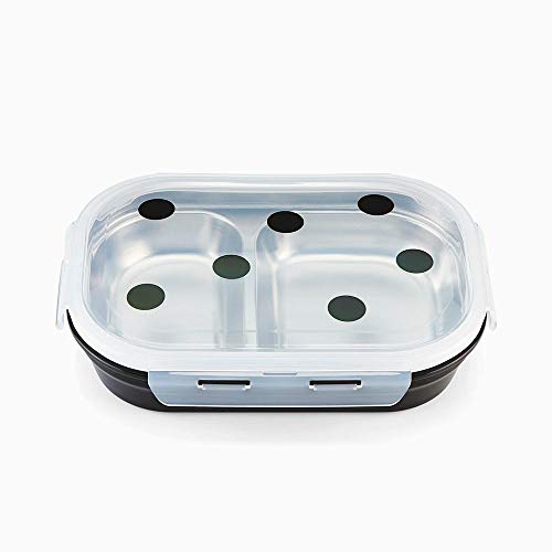 KATE SPADE Deco Dot Lunch Box, 0.85 LB, White The Home Kitchen Store