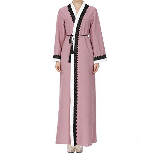 Overmal Dress Abaya Clothing Women Kimono Front Open Lace Jilbab |  Desertcart Fiji