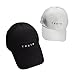 SMTSMT Embroidery Cotton Baseball Cap Boys Girls Snapback Flat Hat (Black)