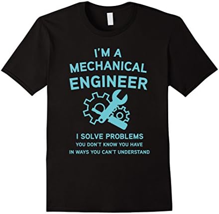 Men's Mechanical Engineer Solve Problems Engineering T Shirt Large Black