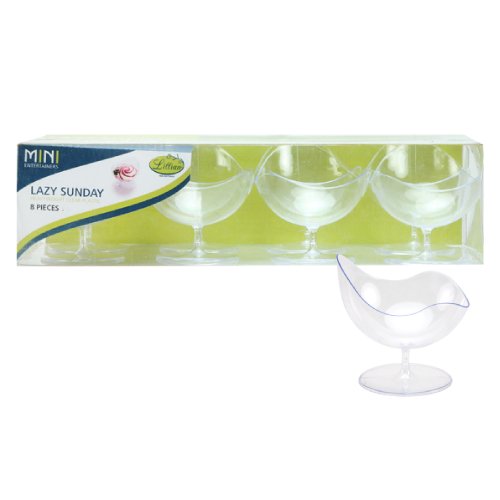 Lillian Tablesettings 8 Count Mini Plastic Lazy Sundae, Clear