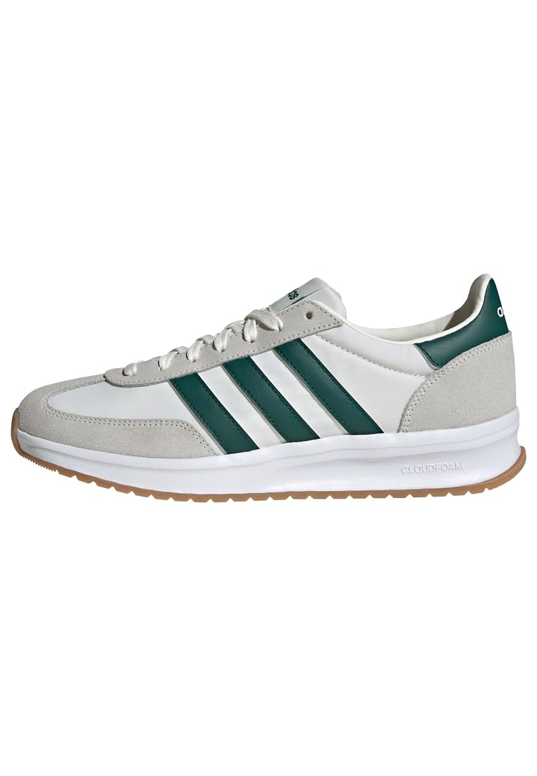 adidas Herren Run 70S 2.0 Shoes, Core White/Collegiate Green/Off White, 42 2/3 EU