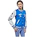 DAZCOS US Size Game Cosplay Costume Blue Baseball Letterman Jacket with Pockets