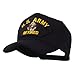 Retired Military Large Embroidered Patch Cap - Black Army