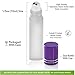 Highest Quality Frosted Glass Roll On Bottles - 1/3oz(10ml) - 6 Pack with Stainless Steel Metal Roll-On Balls - Free Recipe eBook Ideal For Essential Oils, Perfumes, Aromatherapy (Purple Lids)