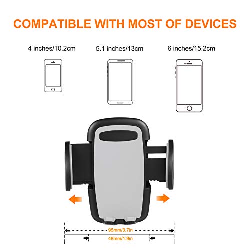 Amoner Car Mount, Upgraded 3-in-1 Cigarette Lighter Car Phone Holder Cradle with Dual USB 2.1A Charge for iPhone 11 Pro Max XS Max X 8 7 Galaxy S10 S9 S8 and Smartphones up to 6.5 inches - Thumbnail 4