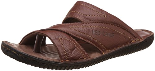 red chief men's leather sandals and floaters