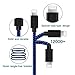 iPhone Charger Cable Lightning Charging Cable Nylon Braided 5 Pack 3FT/6FT/10FT Durable Long USB Cord Fast iPhone Cable Compatible iPhone XS/Max/XR/X/8P/8/7P/7/6S/iPad/iPod/IOS (Black & Blue) …