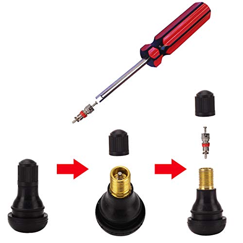 Febrytold Tire Valve Stem Tool Remover & Installation, 6 Pcs TR412 Snap