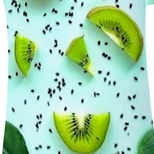 Atezch Men's Kiwifruit 3D Printing Pattern T-Shirt Top Lovely Short Tee Green - Thumbnail 5