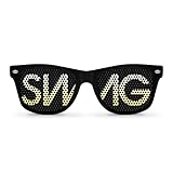 SWAG Black Retro Party Sunglasses