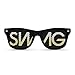 SWAG Black Retro Party Sunglasses