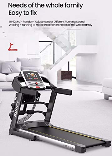 Fitness-Club-Professional-treadmill-Folding-Walking-machines-Load-120kg-Compatible-WiFi-Exercise-Bike-7-Inch-Touch-Screen-Color-Computer-Black