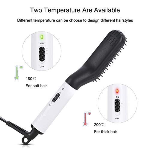 Beard Straightener for Men, Nivlan Beard Straightening Brush Hair Straightening Comb Hair Styler Electric Hot Comb Anti-Scald Heated Beard Comb Dual Voltage 100V-240V For Home & Travel