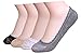 QBSM 4 Pack Womens Cute Lace Soft Low Cut No Show Anti-Slip Liners Socks