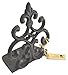 Lulu Decor, Cast Iron Fleur De Lis Door Stop, Door Stopper in Antique Black Finish, Beautiful and Useful Product (1 Piece)