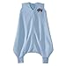 HALO Big Kids Sleepsack Micro Fleece Wearable Blanket, Blue, 4-5T