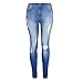 Women's High Waisted Stretch Skinny Denim Light Wash Jeans