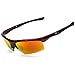 Shieldo Polarized Sports Sunglasses For Men And Women Shooting Running Cycling Fishing, Mirrored Integrated Polarized Lens Unbreakable Frame SDH003