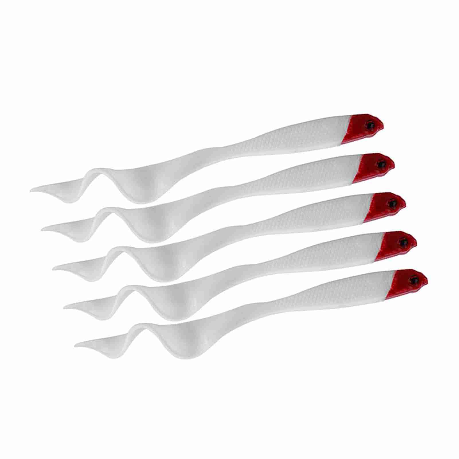 Alomejor soft fishing lures,attracts fish with red head,boat compatible lures,soft body design for sea river lake shore anglers