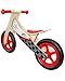 Wild Baby Wooden Balance Running Bike - Upgraded Birch Wood Frame, No Pedal Push Bike - Red Racer Girls and Boys Training Bike For Toddlers & Kids (Red)