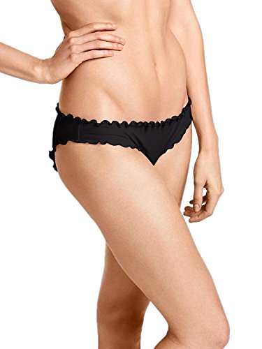 image for Victoria Malinsa Women's Ruffle Wavy Bikini Bottom Low Rise Hipster Al